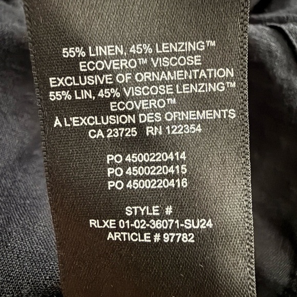 Babaton Aritzia Utility Linen Shirt size XL in black summer cruise relaxed fit - Picture 13 of 14